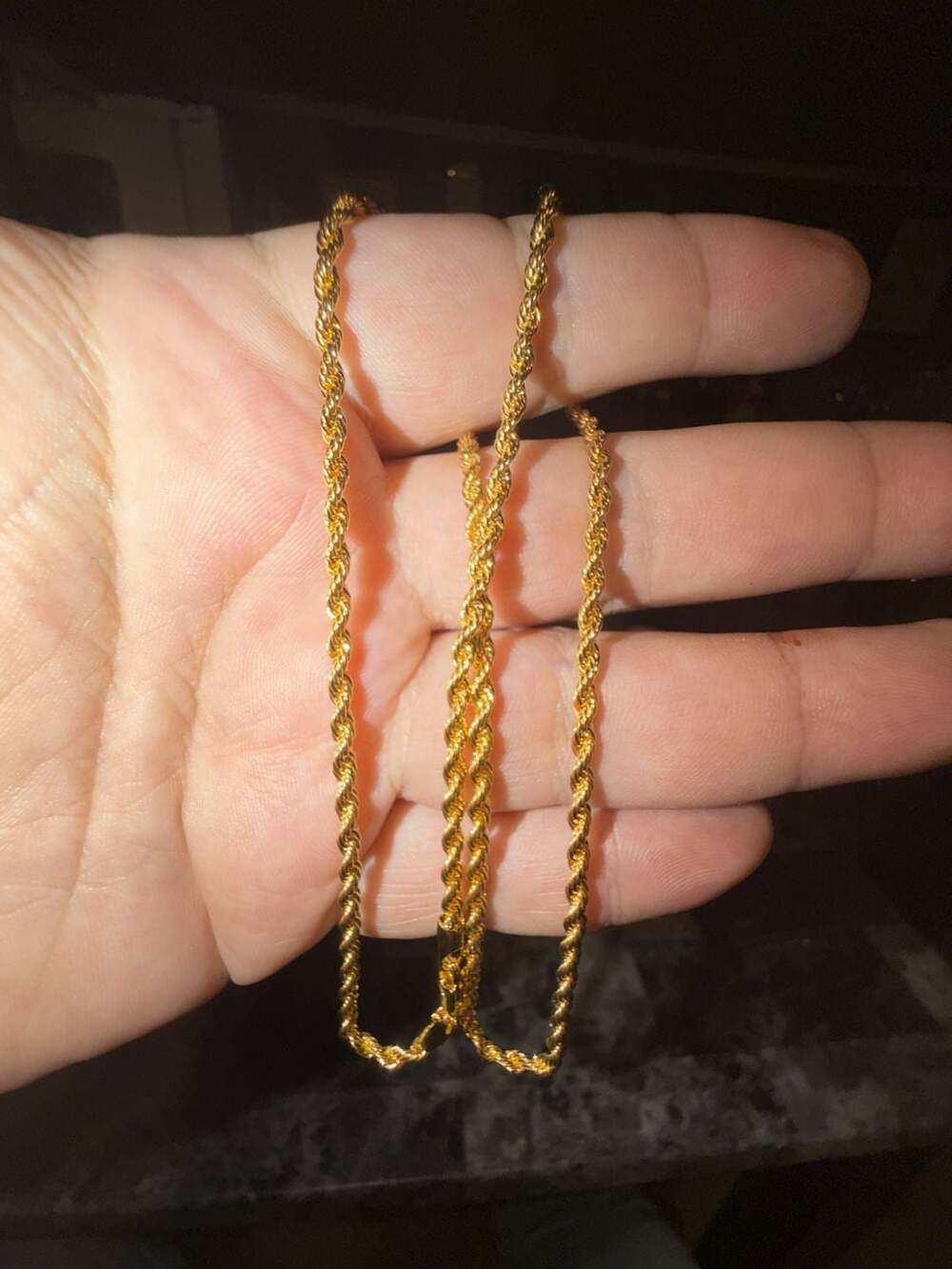 14K Yellow Gold plated  Rope Chain